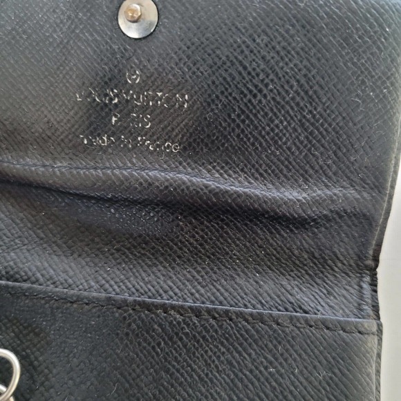 Authentic Louis Vuitton Damier Multicles 6 Key Hooks Case Graphite Small Check - Picture 4 of 10